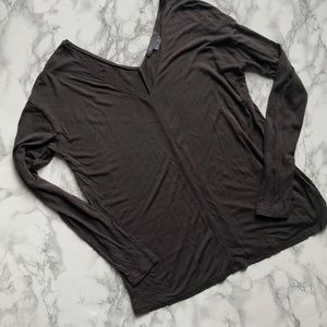 Vince double v viscose long sleeve tee